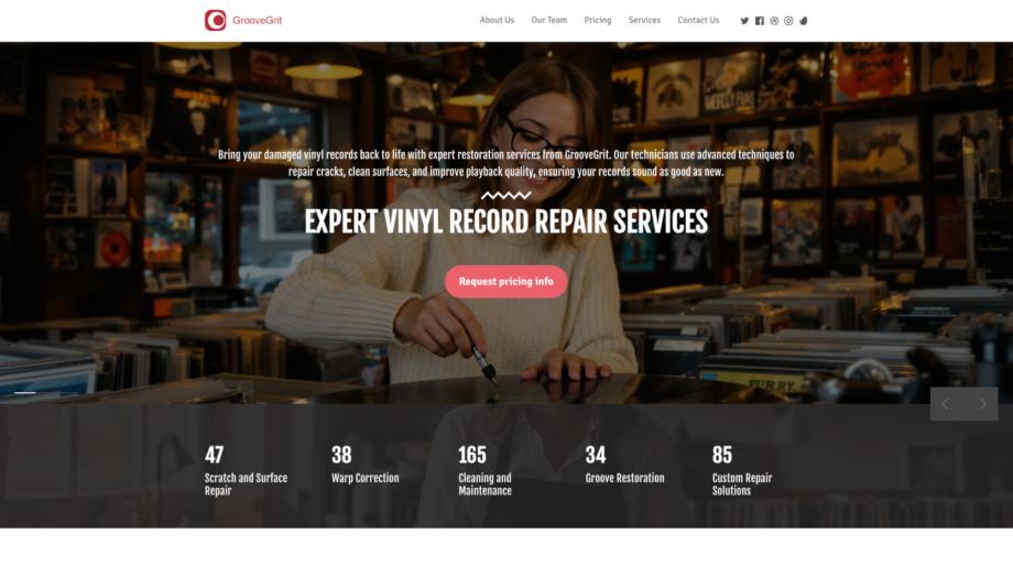 GrooveGrit - Vinyl Record Repair Specialist Template