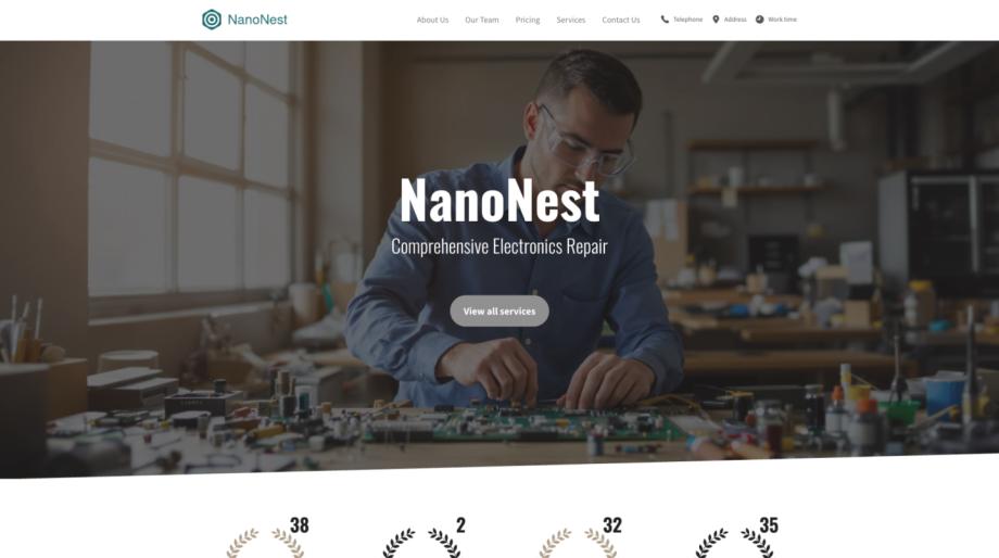 NanoNest - Electronics Repair Service Template