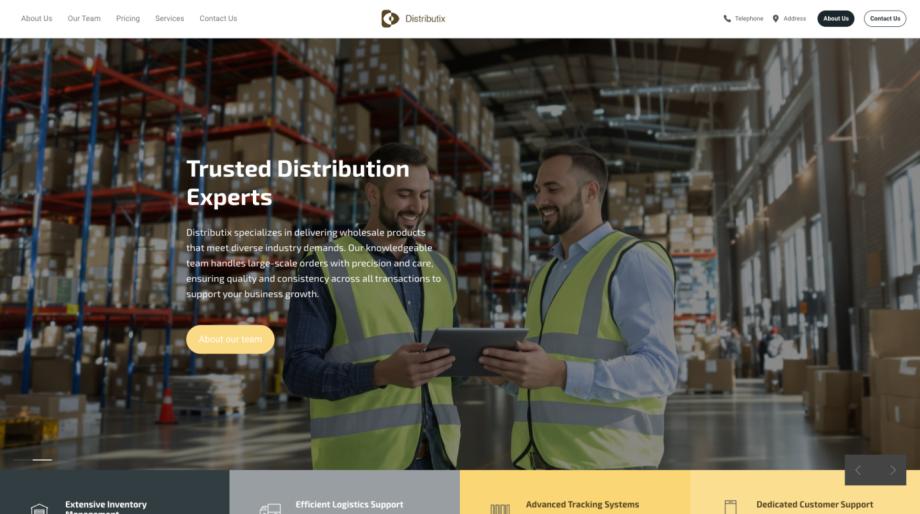 Distributix - Modern Wholesaler Website Template