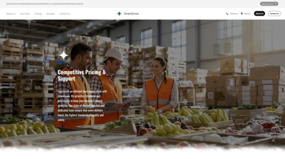 GrainGrove - Modern Food Distributor Template