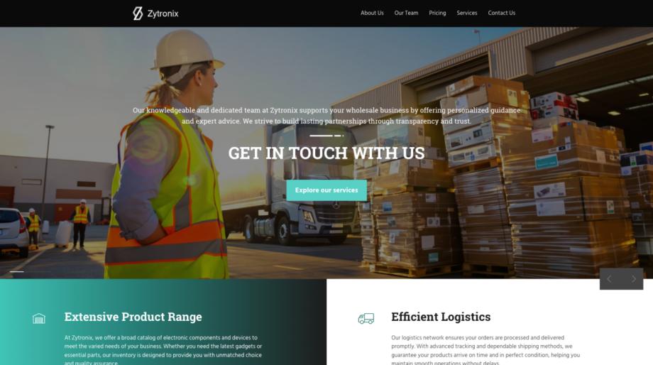 Zytronix - Electronics Wholesaler Website Template