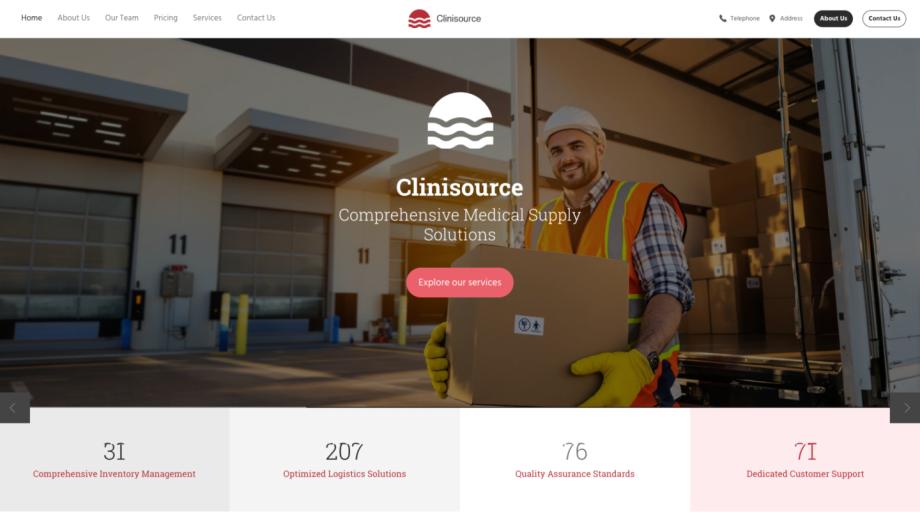 Clinisource - Medical Supply Distributor Website Template