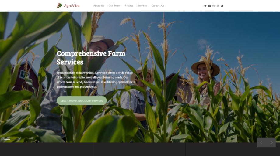 AgroVibe - Modern Farming Website Template