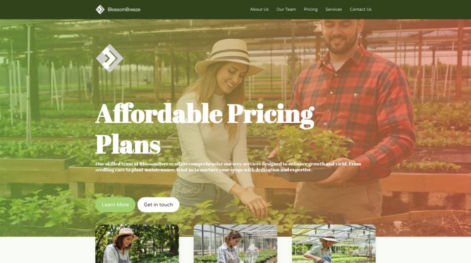 BlossomBreeze - Agricultural & Farming Nursery Template