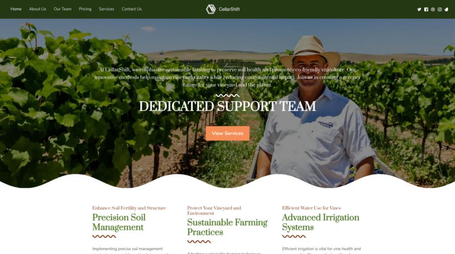 CellarShift - Modern Vineyard Management Template
