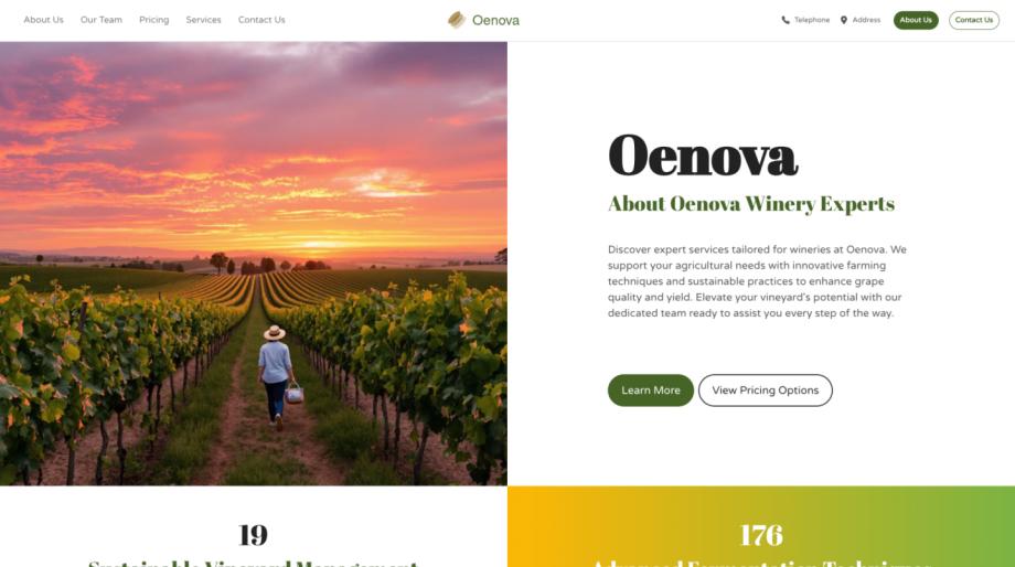 Oenova - Modern Winery Website Template