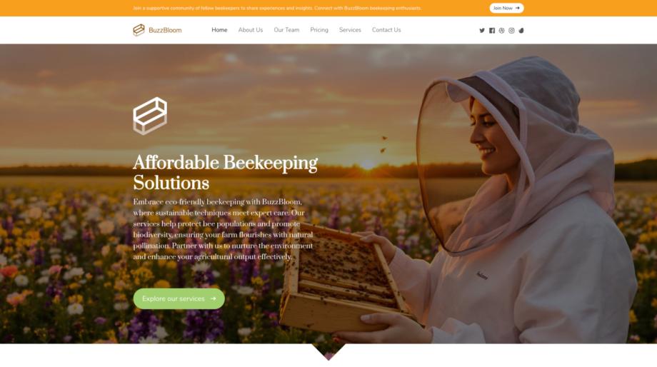 BuzzBloom - Modern Beekeeper Website Template