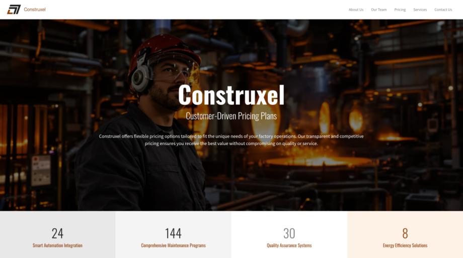 Construxel - Modern Industrial Factory Website Template