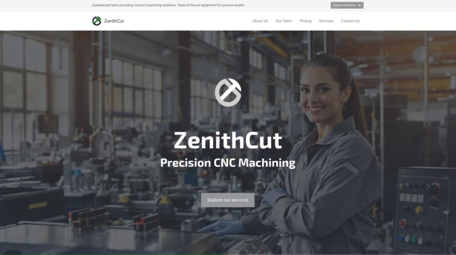 ZenithCut - Professional CNC Machining Website Template