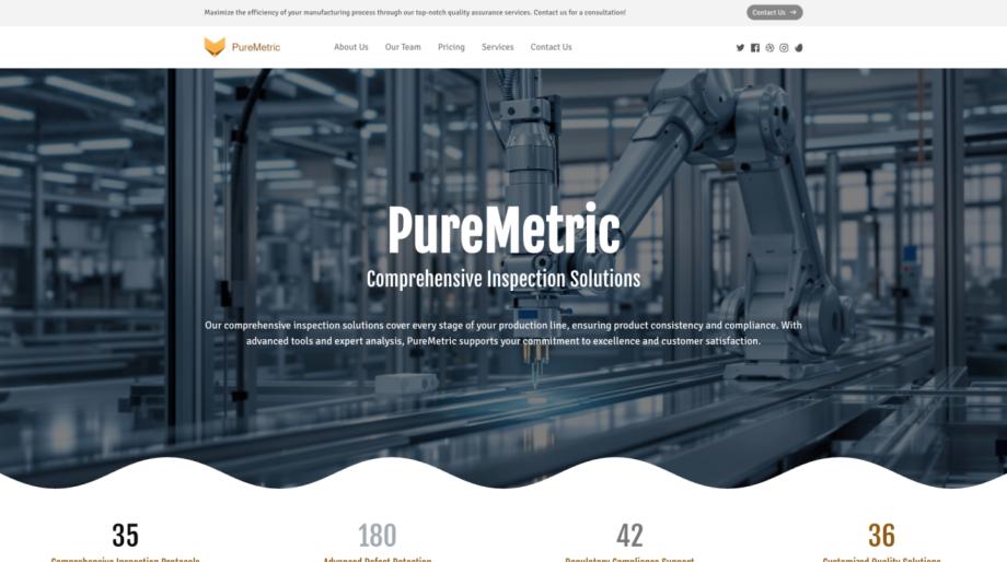 PureMetric - Quality Control Service Template