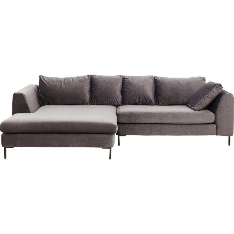 Gianni Grey Velvet Corner Sofa