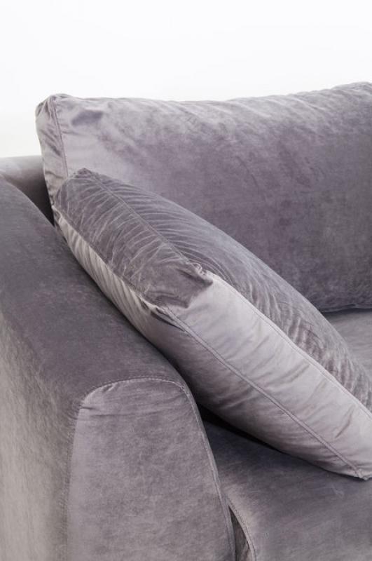 Gianni Grey Velvet Corner Sofa