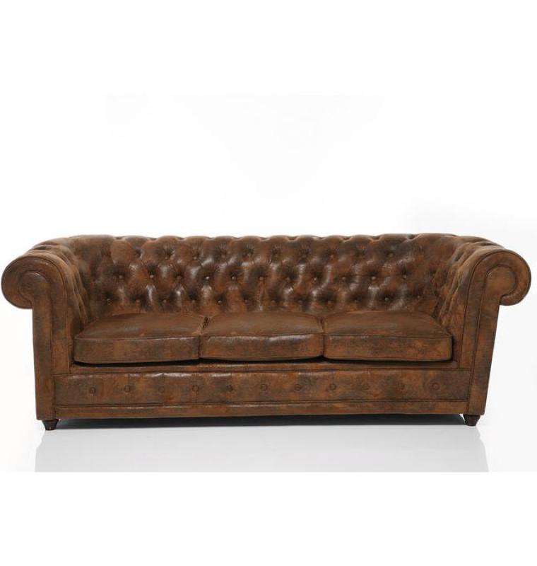 Oxford 3-Seater Vintage Eco Sofa