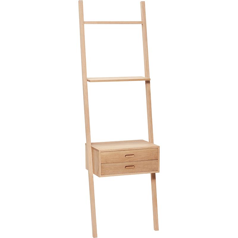 Oak Display Ladder with 2 Drawers
