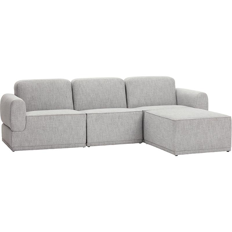Puffy Modular Light Grey Sofa